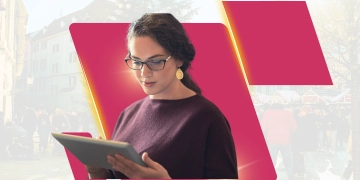 Woman on a tablet